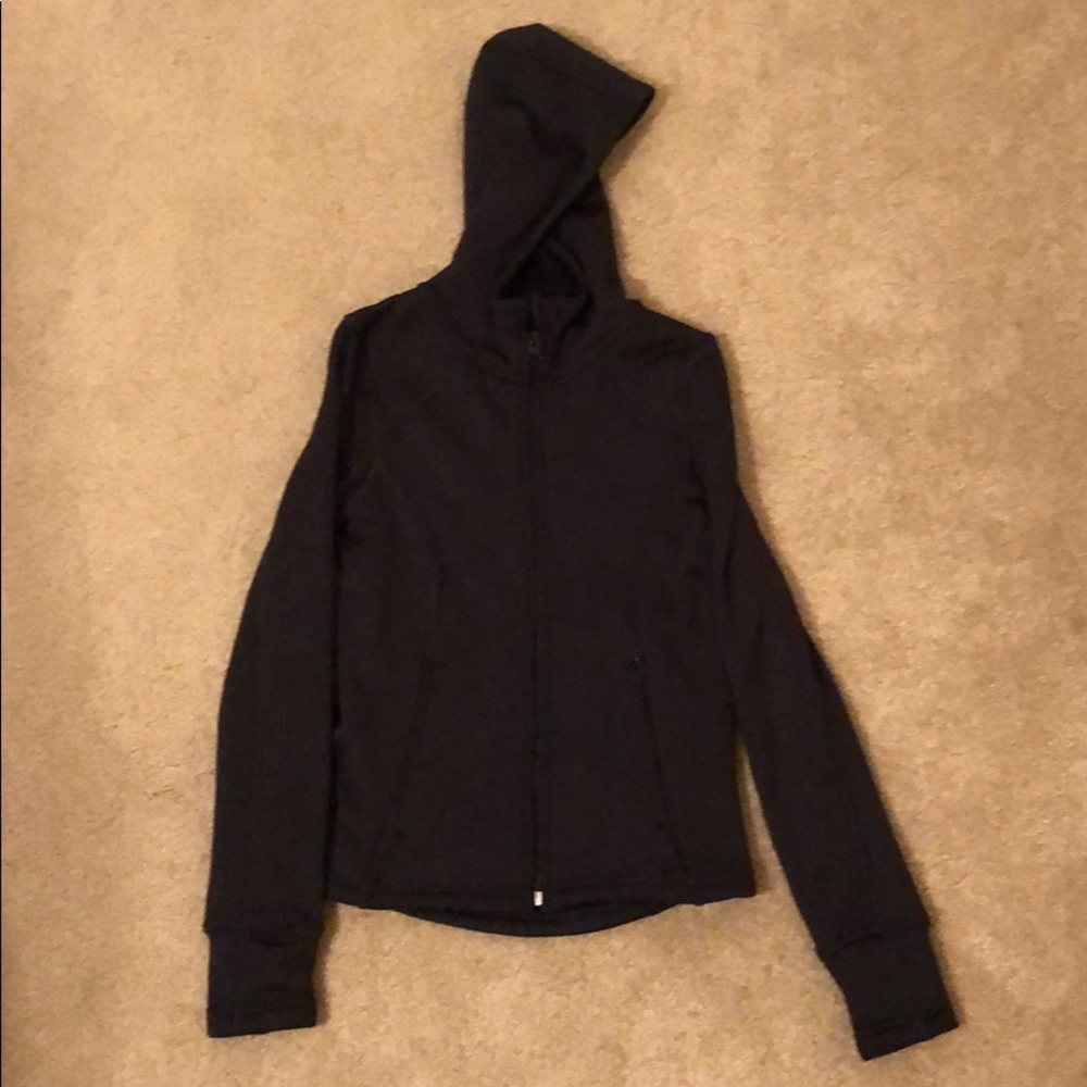 Girls black zip up jacket